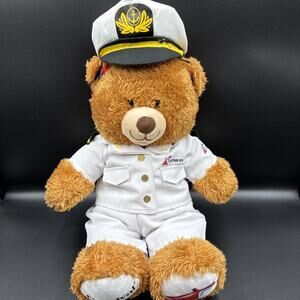 Carnival Cruise Build-A-Bear Plush Stuffed Teddy Bear w/ Full Captains Uniform